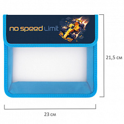 Папка для тетрадей ЮНЛАНДИЯ А5, пластик, 2 отделения, клапан на липучке, "No limit", 273334