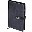 Ежедневник недатированный А5 152х220 мм BRAUBERG "Sirius", под кожу, застежка 160 л., черный, 116213