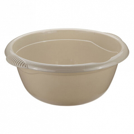 Таз 10 л, хозяйственный, круглый, с ручками, пластиковый, 16х40х37,5 см, цвет ассорти, IDEA, М 2506