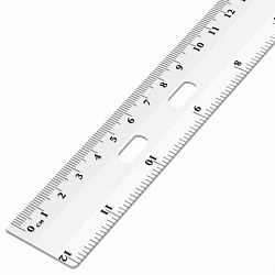 Линейка пластиковая 30 см, ОФИСМАГ, прозрачная, европодвес, 210286