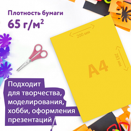 Цветная бумага А4 офсетная, 24 листа, 8 цветов, в папке, ЮНЛАНДИЯ, 200х283 мм, "Котенок", 115168