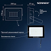 Прожектор светодиодный 100 Вт, 6500 К, 8000 Лм, 100 м2, IP65, 250x178x27 мм, черный, SONNEN, 238415