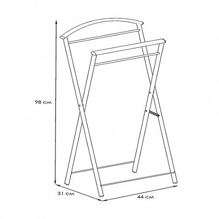 Вешалка-стойка костюмная "Контур", 980х440х310 мм, металл, белая, ВНП 367 Б