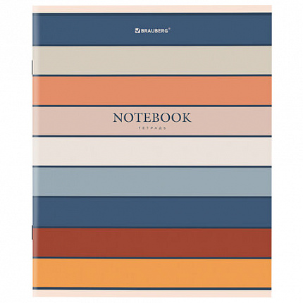 Тетрадь А5 48 л. BRAUBERG скоба, линия, обложка картон, "Classic" (микс в спайке), 404384