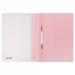 Скоросшиватель пластиковый BRAUBERG "Pastel" А4, 130/180 мкм, персиковый, 270457