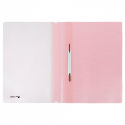 Скоросшиватель пластиковый BRAUBERG "Pastel" А4, 130/180 мкм, персиковый, 270457