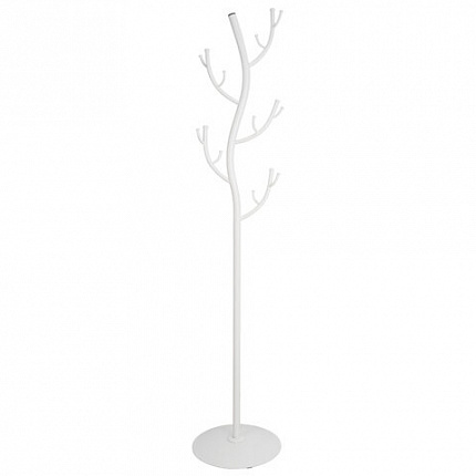Вешалка-стойка "Дерево", 1,81 м, диск 37,5 см, 15 крючков, металл, белая, ВНП 211 Б
