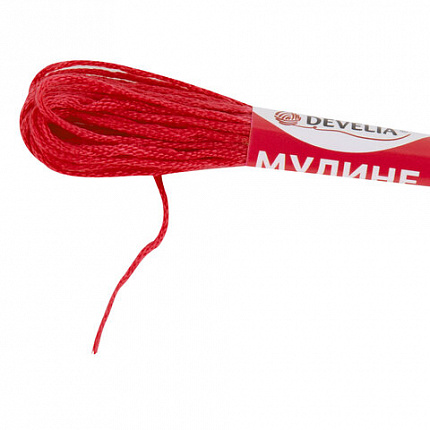 Нитки для вышивания (мулине), набор 10 цветов, 10 м, хлопок, DEVELIA (Девелиа), 665677