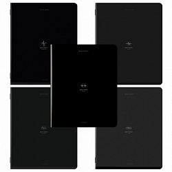 Тетрадь А5, 48 л., BRAUBERG, скоба, клетка, SoftTouch, "Ритм", (микс в спайке), 405331