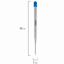 Стержень шариковый тип PARKER, СИНИЕ, КОМПЛЕКТ 2 ШТ., пишущий узел 0,7 мм, блистер, GALANT, 170387
