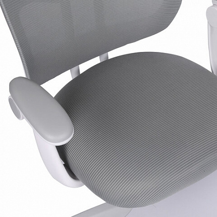 Кресло детское с подставкой для ног BRABIX "Toy MG-205", сетка/ткань TW, серое, 533153