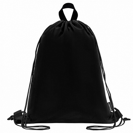 Мешок для обуви BRAUBERG большой удобный с ручкой, 51х41 см, "Total Black", 273454