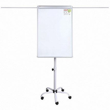 Доска-флипчарт с дополнительными держателями для бумаги, магнитно-маркерная, 70х100 см, пятилучие, STAFF, 238005