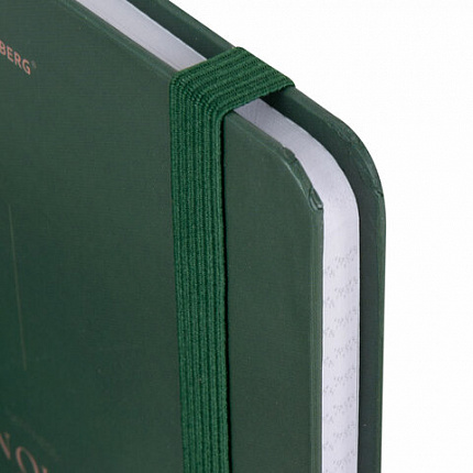 Блокнот с резинкой в клетку 96 л., А5 145х203 мм, твердая обложка, BRAUBERG, "Peaceful", 116326