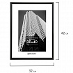 Рамка 30х40 см небьющаяся, багет 14 мм, пластик, BRAUBERG "Original", черная, 391230