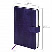 Ежедневник датированный 2026 А5 138x213 мм, BRAUBERG "Legend", под кожу, застежка, фиолетовый, 117069