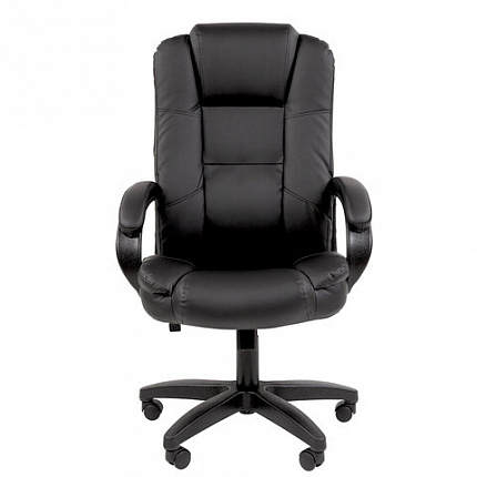 Кресло офисное Chairman CH 600 LT, экокожа, черное, 7158667