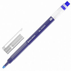 Ручка гелевая BRAUBERG "GL-2000", СИНЯЯ, японские чернила, длина письма 2000 метров, линия письма 0,35 мм, 144218