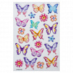 Наклейки гелевые "Пастельные бабочки", многоразовые, с блестками, 10х15 см, ЮНЛАНДИЯ, 661780