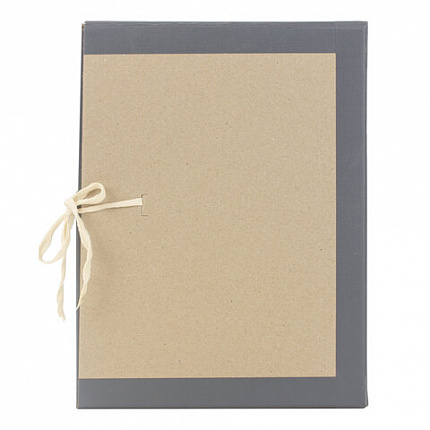 Короб архивный 180х240х330 мм, переплетный картон/бумвинил, завязки, до 1700 л., STAFF, 112160