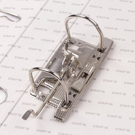 Папка-регистратор STAFF "Manager" с покрытием из ПВХ, 50 мм, без уголка, черная, 225186