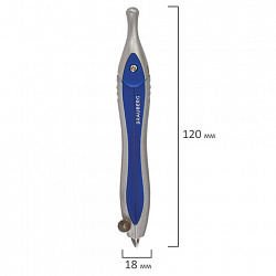 Готовальня BRAUBERG "Extra", 4 предмета (циркуль 125 мм, точилка, отвёртка, грифель), 210686