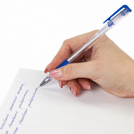 Ручка шариковая РОССИЯ "PATRIOT-GT", СИНЯЯ, корпус прозрачный, 0,7 мм, линия письма 0,35 мм, BRAUBERG, 143961