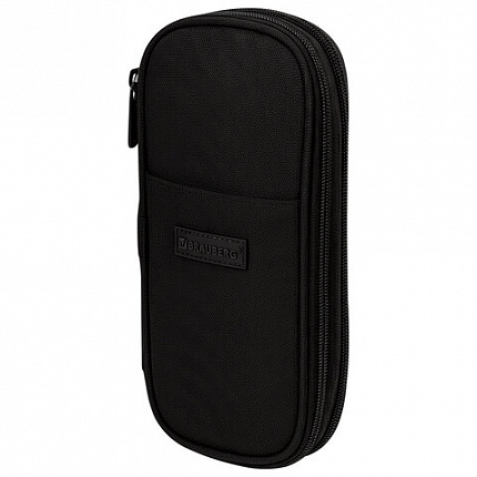 Пенал-трансформер BRAUBERG, полиэстер, 22х10х3 см, "Black", 274609