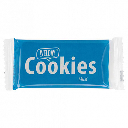 Печенье хрустящее в индивидуальной упаковке WELDAY (ВЭЛДЭЙ) "Сливочное", 100 штук в офис-боксе, 624096