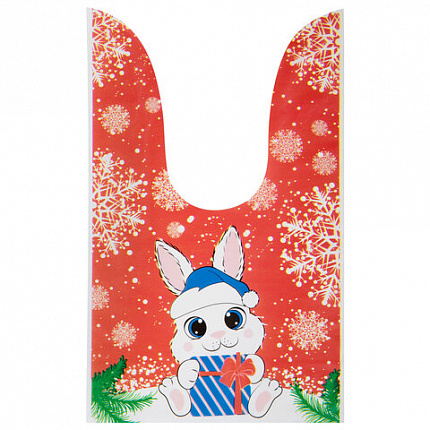 Пакетик подарочный НАБОР 35 штук, новогодний, 13,8х23 см, с зажимами, полиэтилен, ЗОЛОТАЯ СКАЗКА, 592423