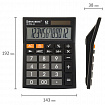 Калькулятор настольный BRAUBERG ULTRA-12-BK (192x143 мм), 12 разрядов, двойное питание, ЧЕРНЫЙ, 250491