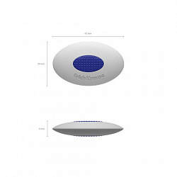 Ластик ERICH KRAUSE "SmartWay Mini Oval", 41х29х9 мм, белый, овальный, пластиковый держатель, 45533