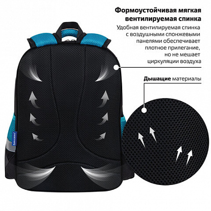 Рюкзак BRAUBERG FAVOUR, 2 отделения, 3 кармана, "Anime fight", 40х29х15 см, 272057