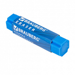 Ластик BRAUBERG "X-Erase", 68х15х15 мм, цвет ассорти, экологичный ПВХ, 228066