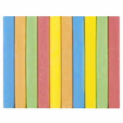 Мел цветной круглый 10 штук, 5 цветов, BRAUBERG АНТИПЫЛЬ, картонная упаковка, европодвес, 223552