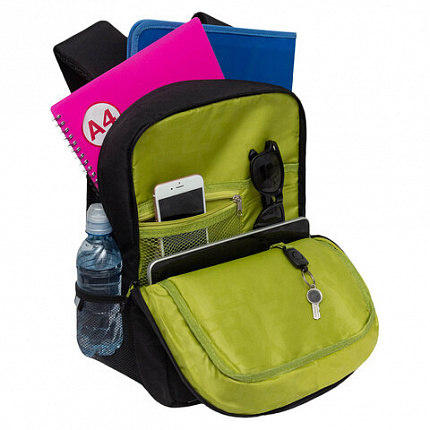 Рюкзак GRIZZLY школьный, анатомическая спинка, 2 отделения, для мальчиков, "MOVING FORWARD", 39х26х19 см, RB-456-5/2