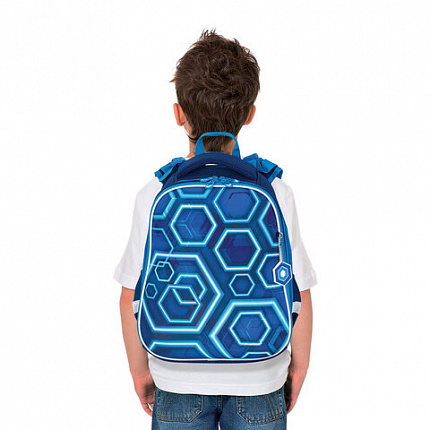 Ранец BRAUBERG PREMIUM, 2 отделения, с брелком, Techno, 38х29х16 см, 227812