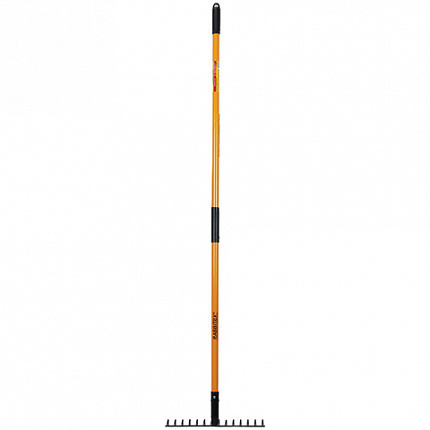 Грабли 14 зубьев стальные 35х10 см, ОБЩАЯ ДЛИНА 150 см, черенок стекловолокно, RABBITEX (РАББИТЕКС) "FIBERGLASS", 700494