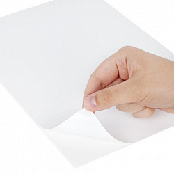 Этикетка самоклеящаяся 210х297 мм, 1 этикетка, белая, 70 г/м2, 50 листов, ОФИСМАГ, сырье Финляндия, 115189