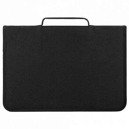 Папка для труда на молнии BRAUBERG А4 с ручкой, 1 отделение, органайзер, "Black football", 270992