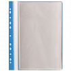 Папка 10 вкладышей STAFF "EVERYDAY" с перфорацией, мягкая, синяя, 0,16 мм, 224974