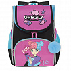 Ранец GRIZZLY анатомическая спинка, с мешком для обуви, для девочек, LIKE, 33х25х13 см, RAm-484-6/1
