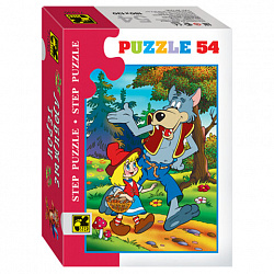 Пазл картонный 54 элемента, Любимые герои, АССОРТИ, поле 18х13 см, STEP PUZZLE