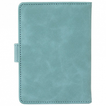 Обложка для паспорта и документов с защитой от считывания, 9 карманов, магнит, экокожа, бирюзовая, BRAUBERG, 238754