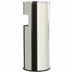 Урна с пепельницей 27 литров, 600х250 мм, нержавеющая сталь, зеркальная, LAIMA PROFESSIONAL, 606299