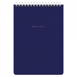 Блокнот А5 146х206 мм, 60 л., гребень, картон, жесткая подложка, клетка, BRAUBERG "Minimal Classic", 116426