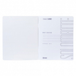 Тетрадь А5 96 л., HATBER, скоба, клетка, Soft-touch ламинация, SoloMatte "Черный бархат", 092746, 96Т5лВ1