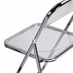 Стул складной прозрачный BRABIX "Style CF-015", хромированный каркас, пластик, 533250