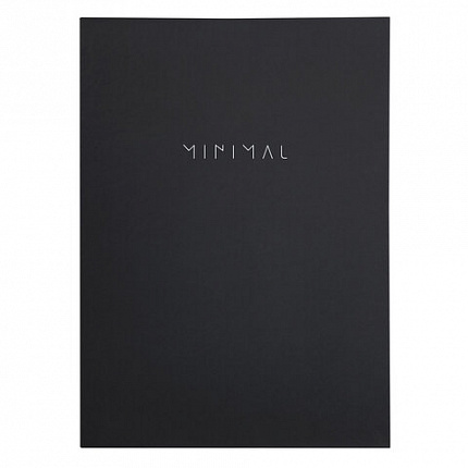 Тетрадь на кольцах БОЛЬШАЯ А4, 215х305 мм, 100 л., твердый картон, клетка, BRAUBERG, "Minimal black", 405408