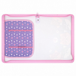 Папка для труда на молнии ЮНЛАНДИЯ А4, 1 отделение, откидная планка, органайзер, "Best fellows", 273392